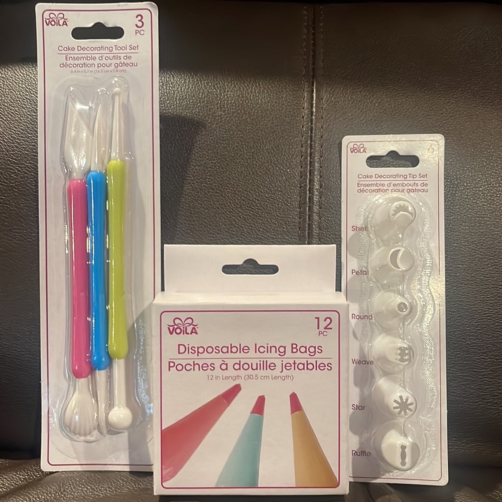 3 Piece Cake Decorating Tool Set:Ball Tools,Pen,Knife,& Needle Tools,Icing Bag - Picture 11 of 11